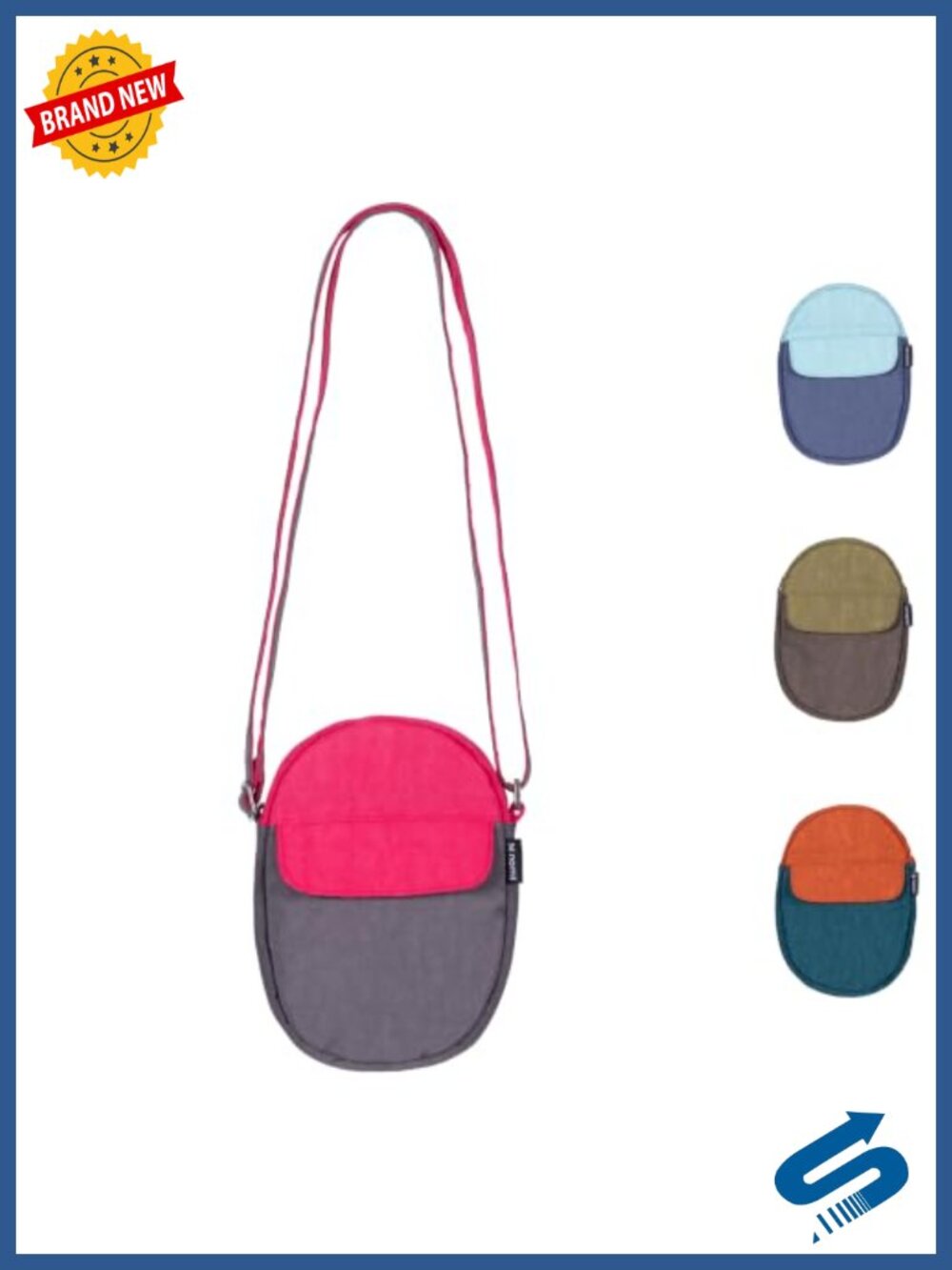 AmeriBag NOMII Pocket Crossbody Bag Nylon Adjustable Strap